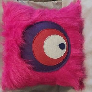 Handmade Faux Fur Pillow with a tail